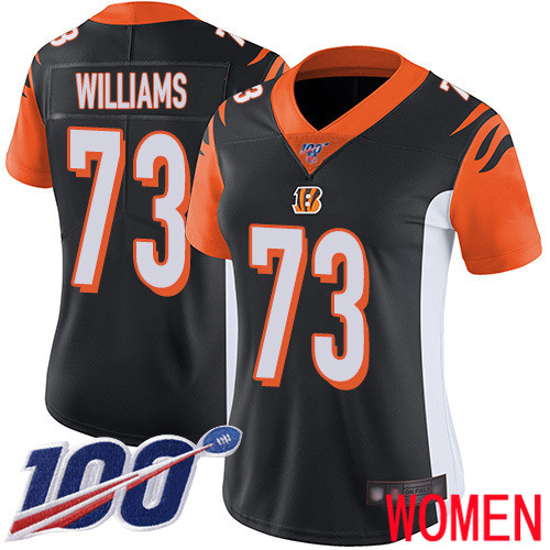 Cincinnati Bengals Limited Black Women Jonah Williams Home Jersey NFL Footballl 73 100th Season Vapor Untouchable